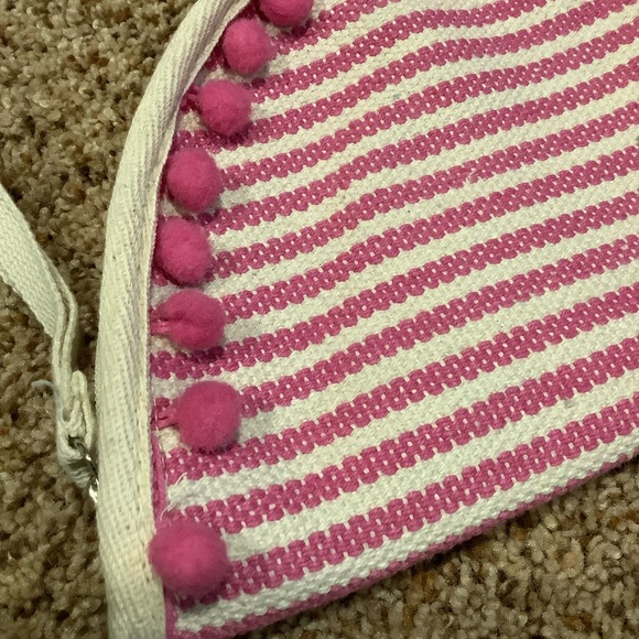 AB Casual clutch purse make up bag handmade NEW pink Boho - Picture 2 of 8